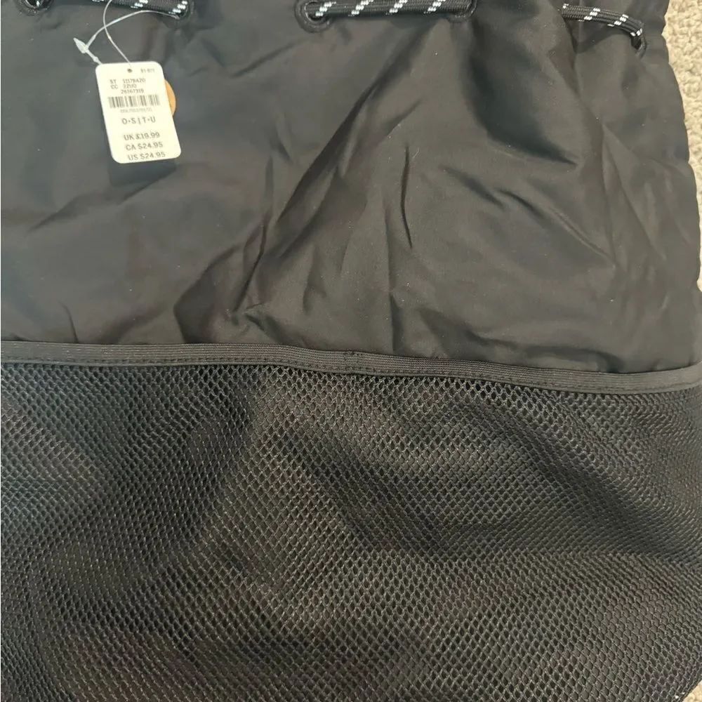 Black Drawstring Men's Bag - Picture 4 of 4